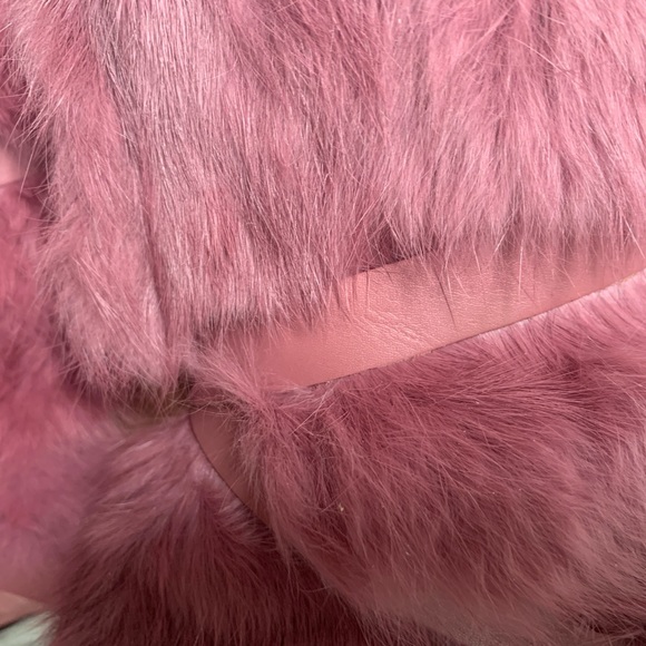 Luxurious Mauve/Fuchsia real fur, suede and leather fashion boots 7 1/2M. - Picture 5 of 12